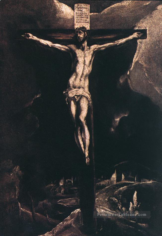 Christ sur la Croix 1585 espagnol Renaissance El Greco Peintures à l'huile